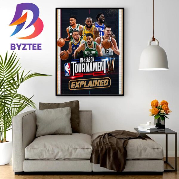 NBA In-Season Tournament Explained Poster Home Decor Poster Canvas
