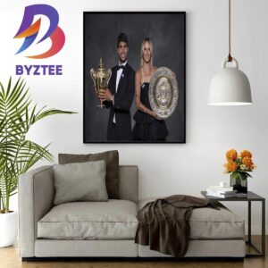 New Singles Champions For Ladies Singles And Gentlemens Singles 2023 Wimbledon Champions Home Decor Poster Canvas