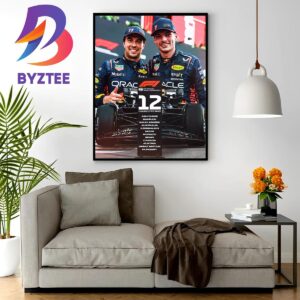 Red Bull Most Consecutive Race Wins In F1 With 12 Consecutive Wins Home Decor Poster Canvas