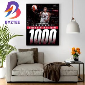 Rhyne Howard Fastest Dream Player To Reach 1000 Points With Atlanta Dream At WNBA Home Decor Poster Canvas