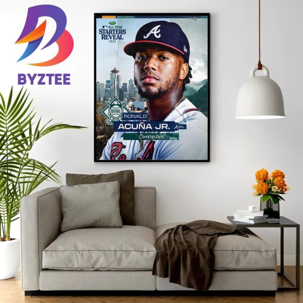 Ronald Acuna Jr Of National League In 2023 MLB All Star Starters Reveal Home Decor Poster Canvas