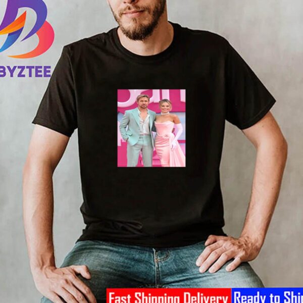 Ryan Gosling And Margot Robbie At The Barbie European Premiere Unisex T-Shirt