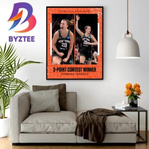 Sabrina Ionescu Is 3-Point Contest Winner At WNBA All-Star 2023 Wall Decor Poster Canvas