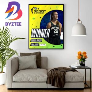 Sabrina Ionescu Is The Winner 2023 Starry 3 Point Contest Wall Decor Poster Canvas