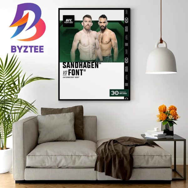 Sandhagen Vs Font For Catchweight Bout At UFC Fight Night In Music City Home Decor Poster Canvas
