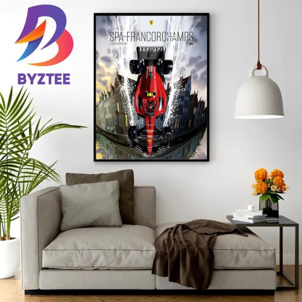 Scuderia Ferrari Race Week At Circuit de Spa-Francorchamps Belgian GP Wall Decor Poster Canvas