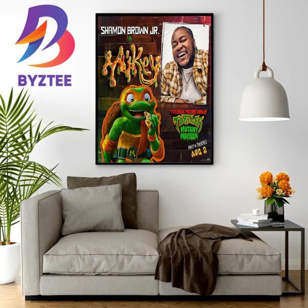 Shamon Brown Jr As Mikey In TMNT Movie Mutant Mayhem Home Decor Poster Canvas