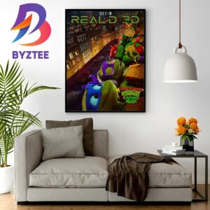 Teenage Mutant Ninja Turtles Mutant Mayhem RealD3D Exclusive Artwork Poster Home Decor Poster Canvas