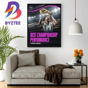 The 2023 ESPY For Best Championship Performance Is Lionel Messi Home Decor Poster Canvas