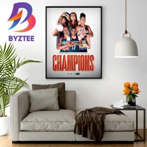 The 2023 FIBA 3×3 Nations League Americas Conference Champions Are The USA U23 Women Basketball Home Decor Poster Canvas