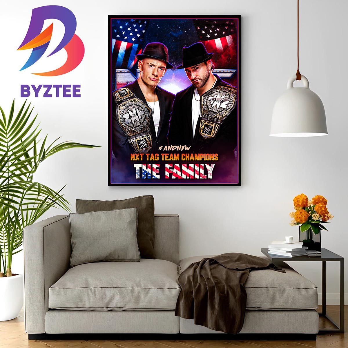 The Family Tony D And Channing WWE And New WWE NXT Tag Team Champions Home Decor Poster Canvas