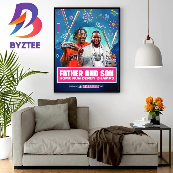 The Guerreros Are The First Father And Son Duo To Win The Home Run Derby Home Decor Poster Canvas