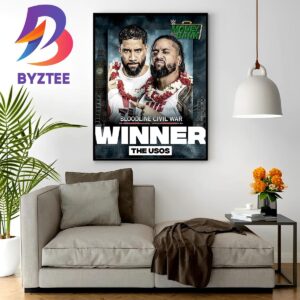The Usos Winner Bloodline Civil War At WWE Money In The Bank Home Decor Poster Canvas