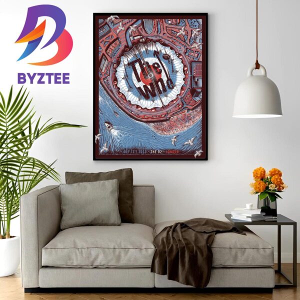 The Who At The Iconic O2 In London July 12th 2023 Official Poster Home Decor Poster Canvas