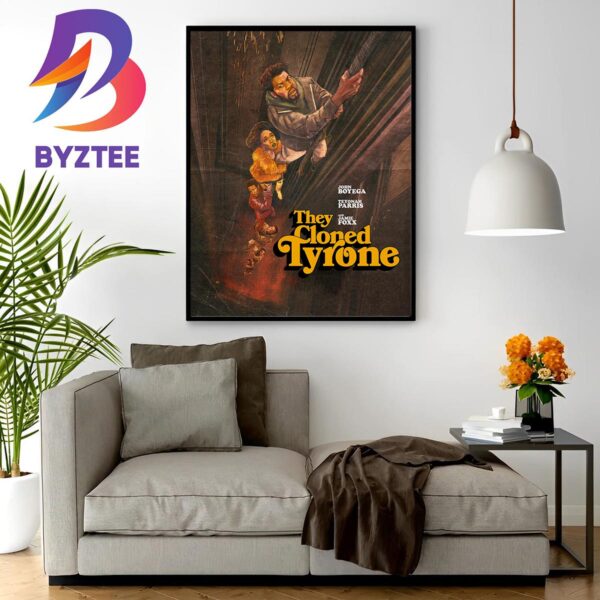 They Cloned Tyrone Official Poster Home Decor Poster Canvas