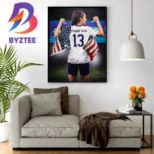 USWNT 13 Straight Games Won At World Cups Home Decor Poster Canvas