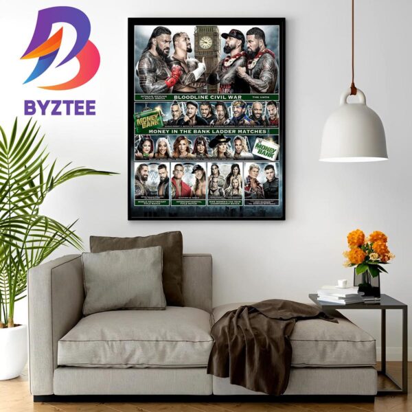 WWE Money In The Bank Official Poster Matches Home Decor Poster Canvas