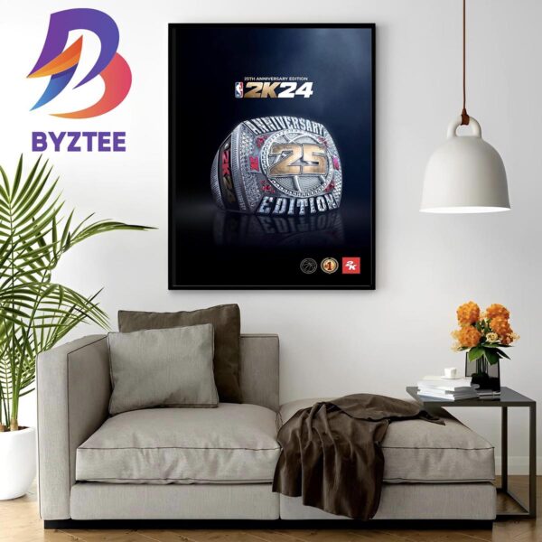 25th Anniversary Edition NBA 2K24 Wall Decor Poster Canvas