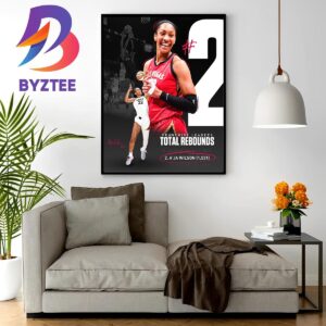Aja Wilson Top 2 Overall Leader In Regular Season Total Rebounds Wall Decor Poster Canvas