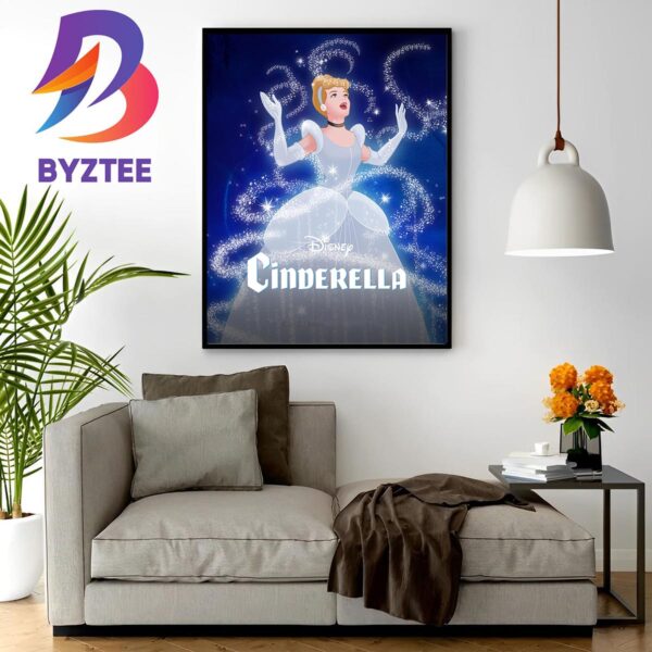 Cinderella Poster World Princess Week For Disney 100 Wall Decor Poster Canvas