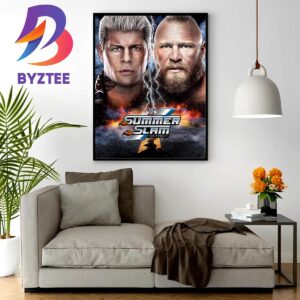 Cody Rhodes vs Brock Lesnar In The Rubber Match At WWE Summerslam Home Decor Poster Canvas