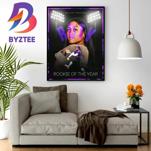 Congratulations to Megan Faraimo Is The 2023 Athletes Unlimited Softball Rookie Of The Year Wall Decor Poster Canvas