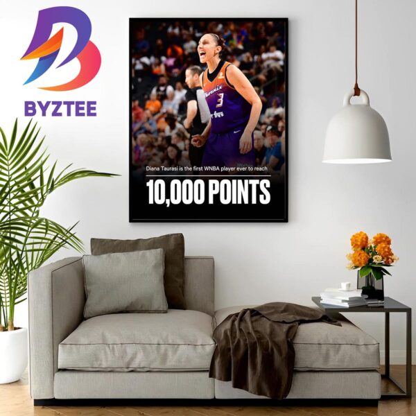 Diana Taurasi Is The First WNBA Player Ever To Reach 10000 Career Points Home Decorations Poster Canvas