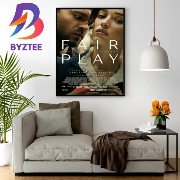 Fair Play Official Poster For With Starring Phoebe Dynevor And Alden Ehrenreich Home Decor Poster Canvas