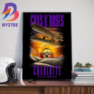 Guns N Roses North America 2023 Tour Charlotte Spectrum Center August 29th 2023 Wall Decor Poster Canvas