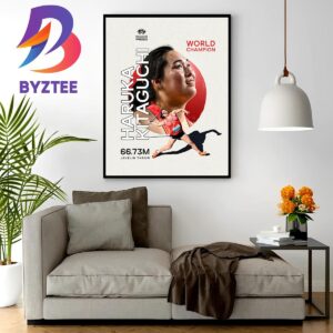 Haruka Kitaguchi Is The World Athletics Womens Javelin Throw Champions Wall Decor Poster Canvas