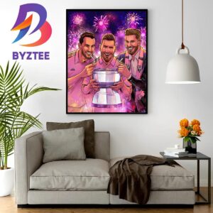 Inter Miami CF Are Winners The 2023 Leagues Cup Wall Decor Poster Canvas
