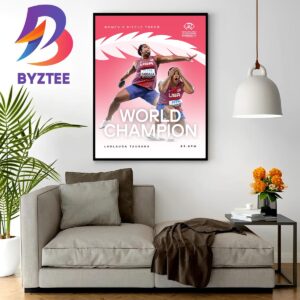 Laulauga Tausaga Is The Womens Discus Throw World Champion Wall Decor Poster Canvas