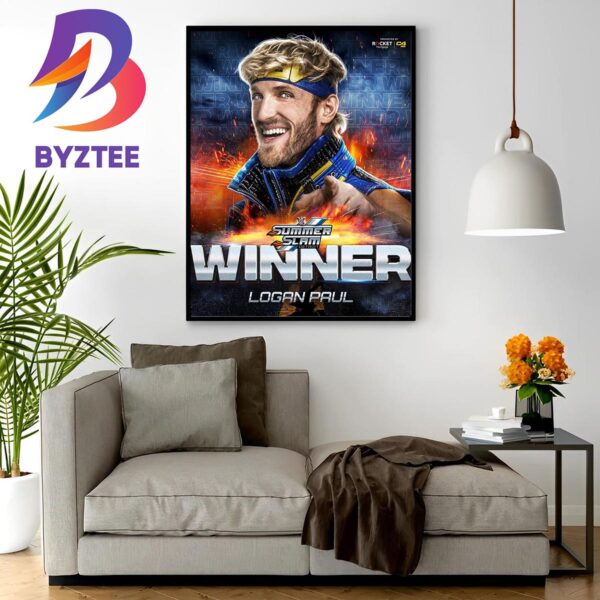 Logan Paul Is The Winner At WWE SummerSlam Home Decor Poster Canvas