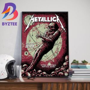 Metallica M72 World Tour No Repeat Weekend From Stade Olympique Montreal Quebec Canada August 13th 2023 Wall Decor Poster Canvas