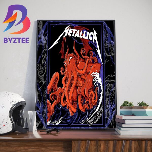 Metallica M72 World Tour at MetLife Stadium East Rutherford NJ USA August 6 2023 Decorations Poster Canvas