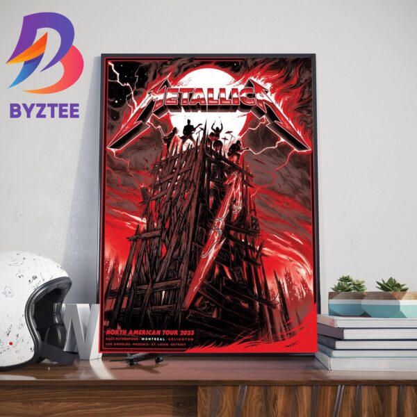 Metallica M72 World Tour at The Stade Olympique Montreal QC Canada 11-13 August 2023 Wall Decor Poster Canvas