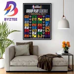 NBA In-Season Tournament Group Play Schedule Wall Decor Poster Canvas