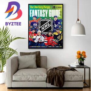 NHL Fantasy Guide 2023 2024 On The Hockey News Cover Wall Decor Poster Canvas