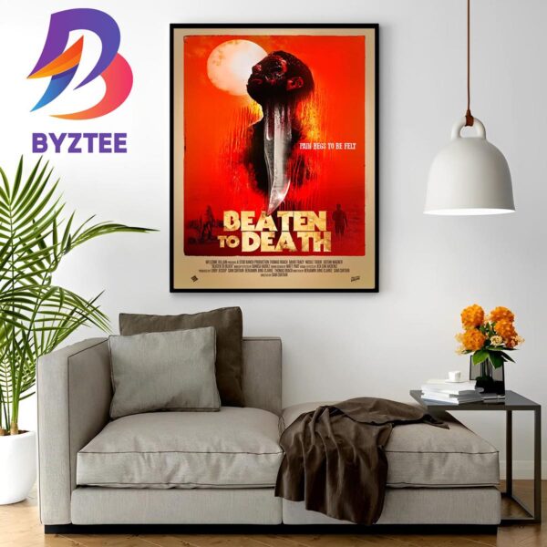 Official Poster For Beaten To Death Wall Decor Poster Canvas