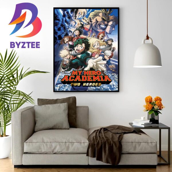 Official Poster For My Hero Academia Two Heroes Is Coming Wall Decor Poster Canvas
