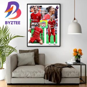 Official Poster New Match For Darwin Nunez Of Liverpool In Premier League Wall Decor Poster Canvas