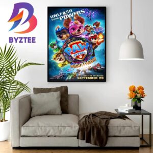PAW Patrol The Mighty Movie Unleash Your Powers Official Poster September 19 Wall Decor Poster Canvas