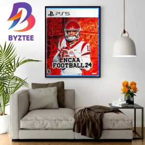 Pete Nakos On Cover EA Sports NCAA College Football 24 Return In Summer Of 2024 Home Decor Poster Canvas