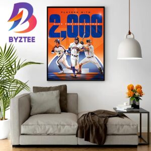 Players With 2000 Hits For The Houston Astros In MLB Wall Decor Poster Canvas