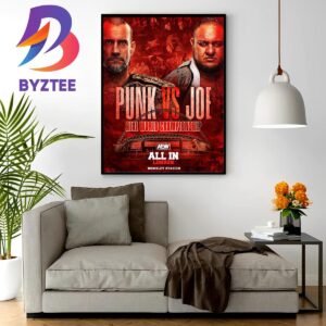 ROH World Television Champion Samoa Joe And CM Punk For Real World Championship Wall Decor Poster Canvas