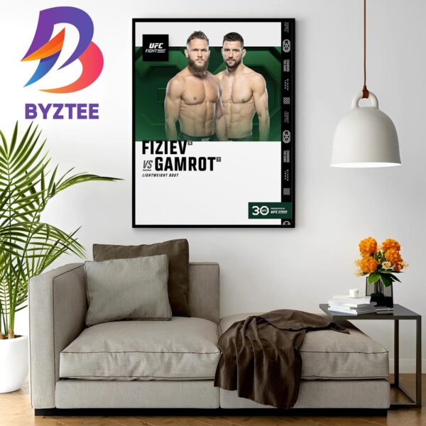 Rafael Ataman Fiziev vs Mateusz Gamrot at UFC Fight Night Vegas79 For Lightweight Bout Home Decor Poster Canvas