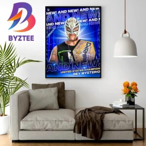 Rey Mysterio Becomes The New WWE United States Champion Wall Decor Poster Canvas