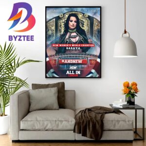 Saraya Is The New AEW Womens World Champion At AEW All In London Wall Decor Poster Canvas