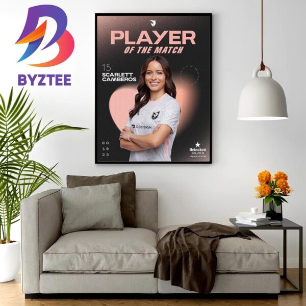 Scarlett Camberos Earns Heineken US Player Of The Match Wall Decor Poster Canvas