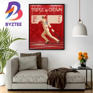 Shohei Ohtani Triple Crown Watch Awards In MLB History Home Decor Poster Canvas
